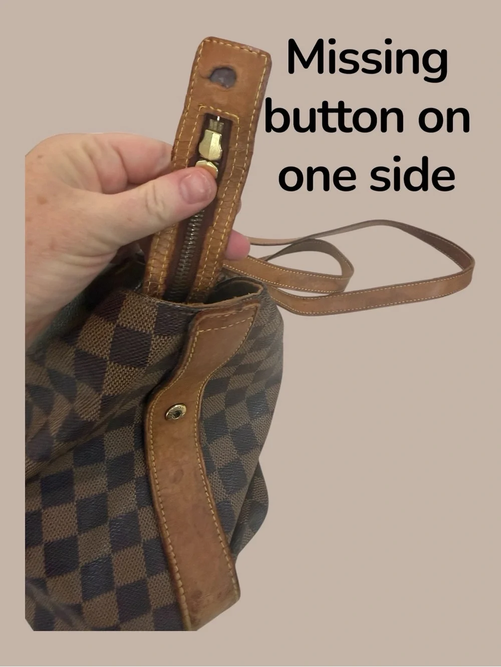 Louis Vuitton Limited Edition Centenaire Damier Columbine Zip Shoulder Bag